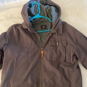 Mens charcoal gray rip curl jacket